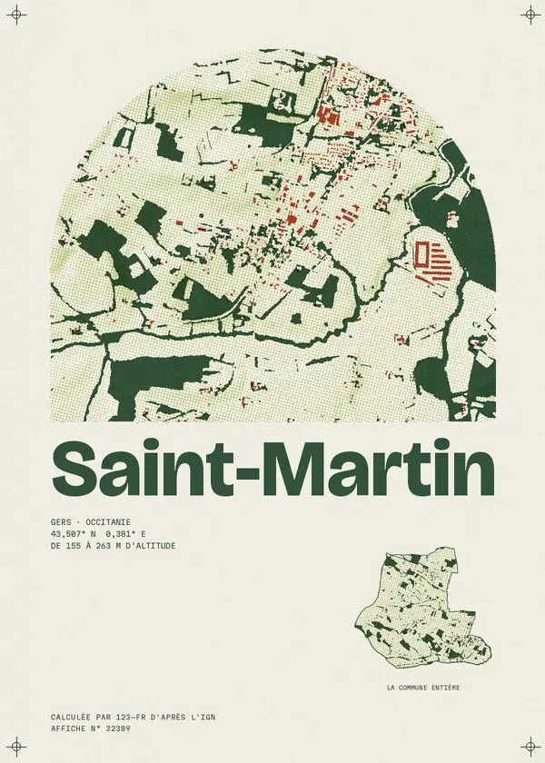 Affiche de Saint-Martin, calculée par 123-fr d'après l'IGN