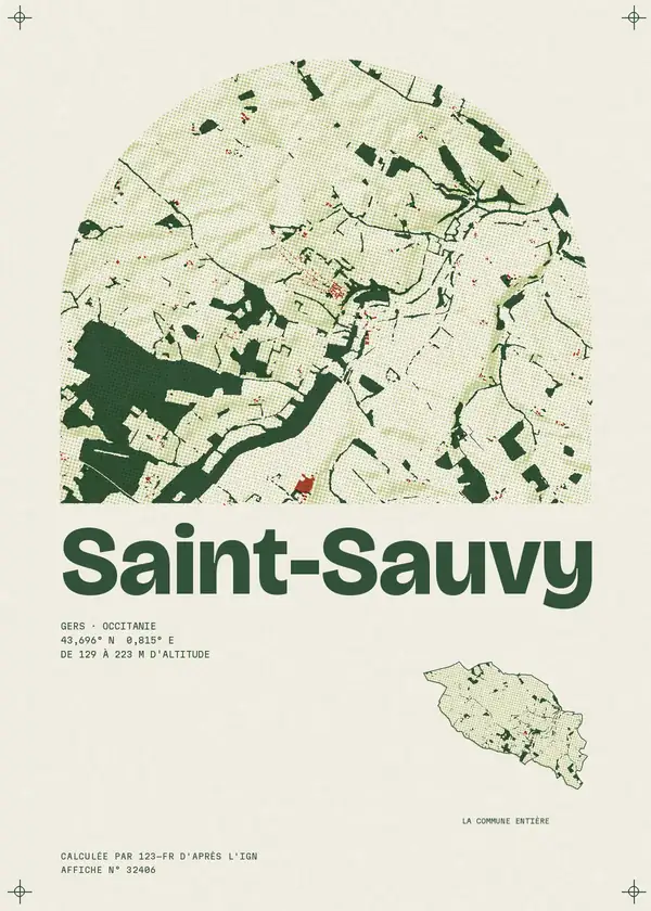 Affiche de Saint-Sauvy, calculée par 123-fr d'après l'IGN