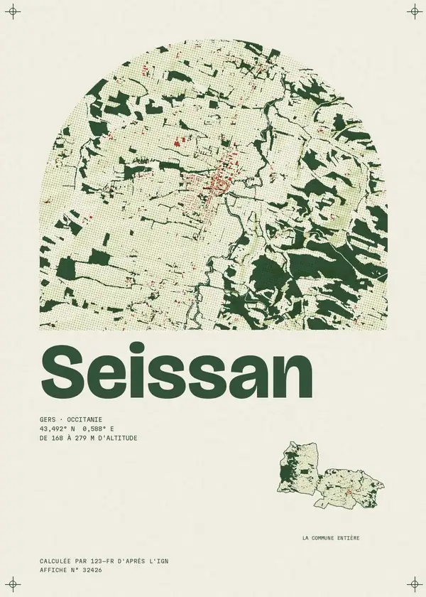 Affiche de Seissan, calculée par 123-fr d'après l'IGN