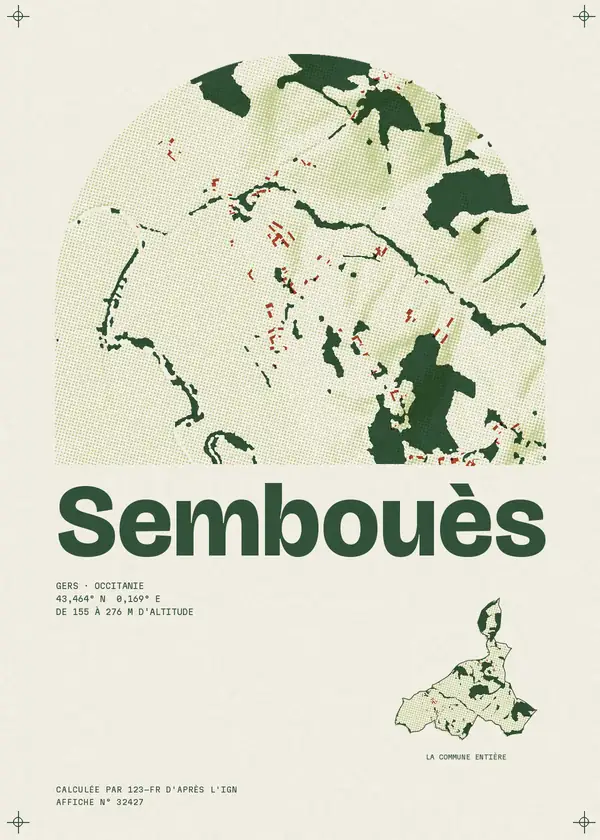 Affiche de Sembouès, calculée par 123-fr d'après l'IGN