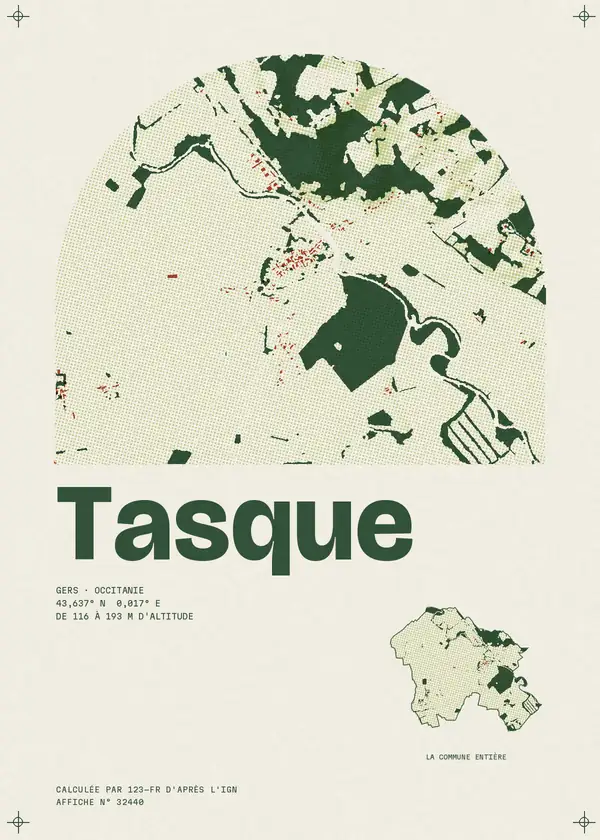 Affiche de Tasque, calculée par 123-fr d'après l'IGN