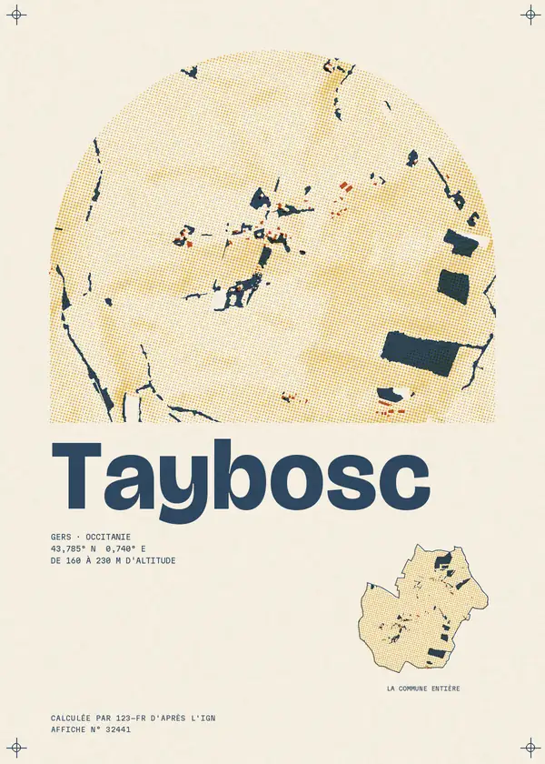 Affiche de Taybosc, calculée par 123-fr d'après l'IGN