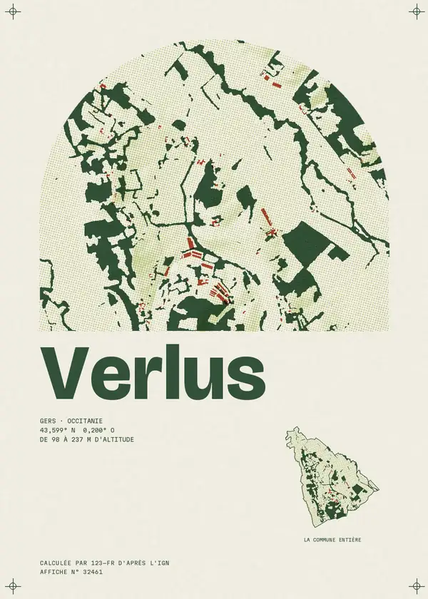 Affiche de Verlus, calculée par 123-fr d'après l'IGN