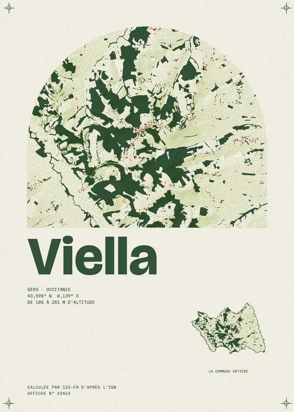 Affiche de Viella, calculée par 123-fr d'après l'IGN