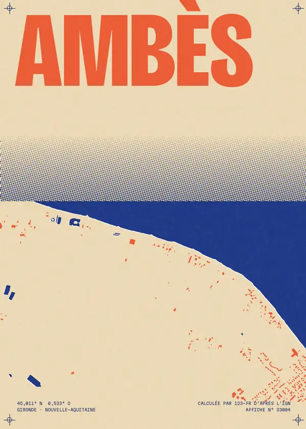 Affiche de Ambès, calculée par 123-fr d'après l'IGN