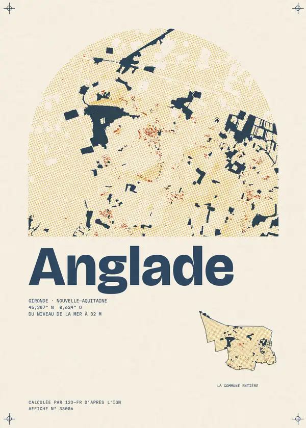 Affiche de Anglade, calculée par 123-fr d'après l'IGN