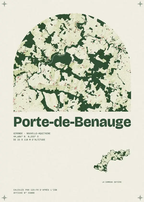 Affiche de Porte-de-Benauge, calculée par 123-fr d'après l'IGN