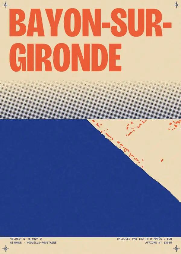 Affiche de Bayon-sur-Gironde, calculée par 123-fr d'après l'IGN