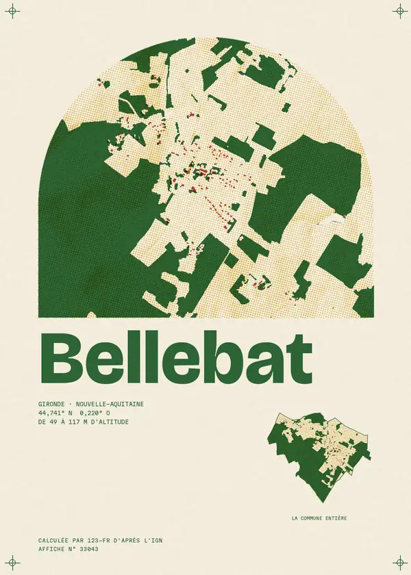 Affiche de Bellebat, calculée par 123-fr d'après l'IGN