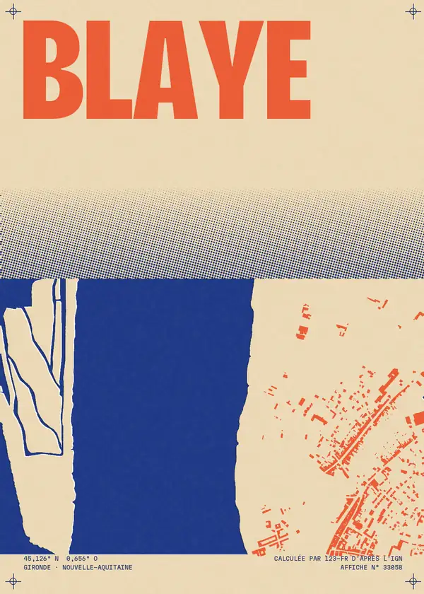 Affiche de Blaye, calculée par 123-fr d'après l'IGN