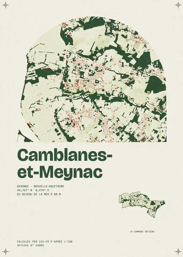 Affiche de Camblanes-et-Meynac, calculée par 123-fr d'après l'IGN