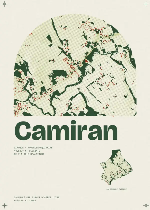 Affiche de Camiran, calculée par 123-fr d'après l'IGN