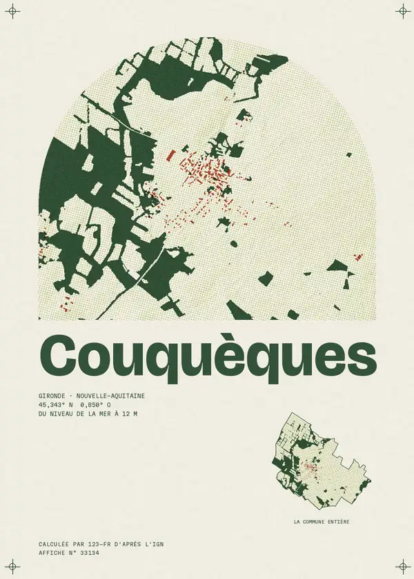 Affiche de Couquèques, calculée par 123-fr d'après l'IGN