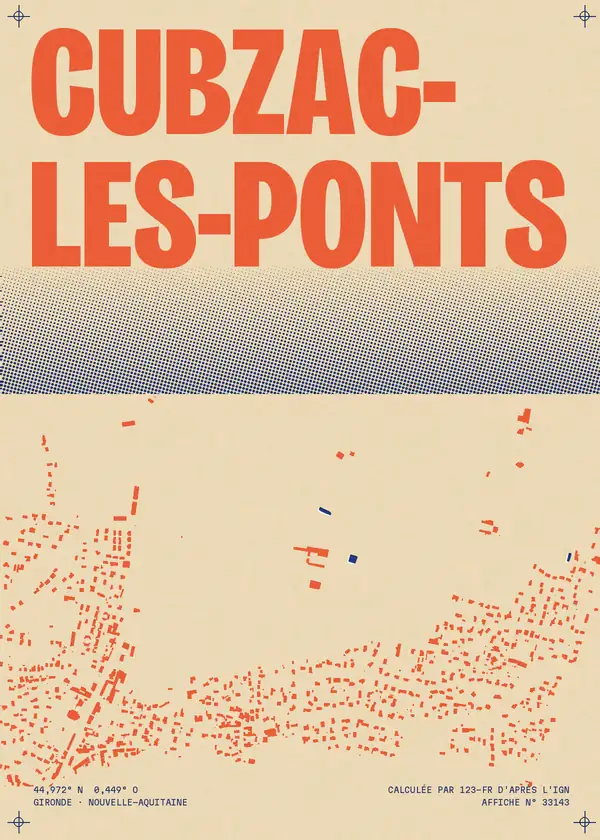 Affiche de Cubzac-les-Ponts, calculée par 123-fr d'après l'IGN