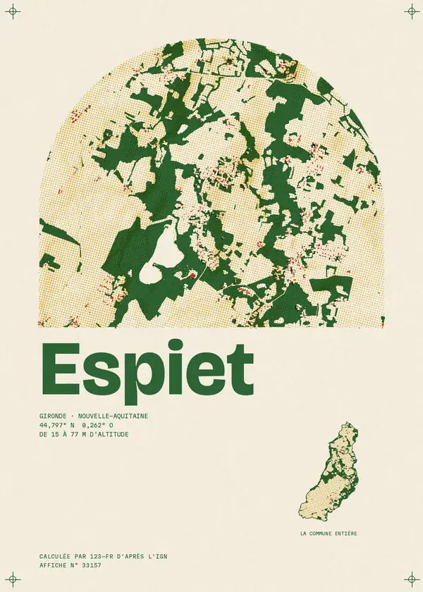 Affiche de Espiet, calculée par 123-fr d'après l'IGN