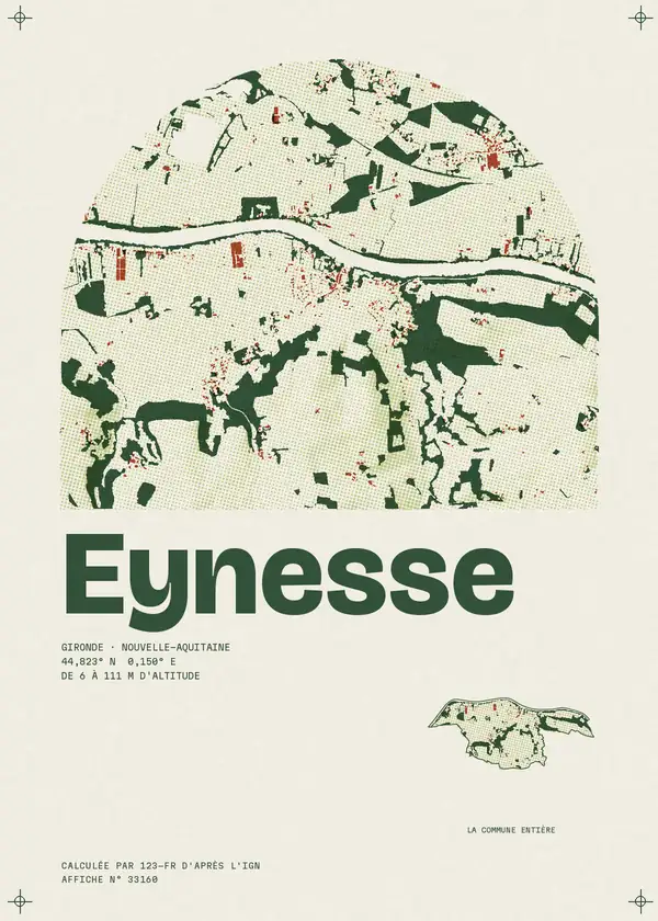 Affiche de Eynesse, calculée par 123-fr d'après l'IGN