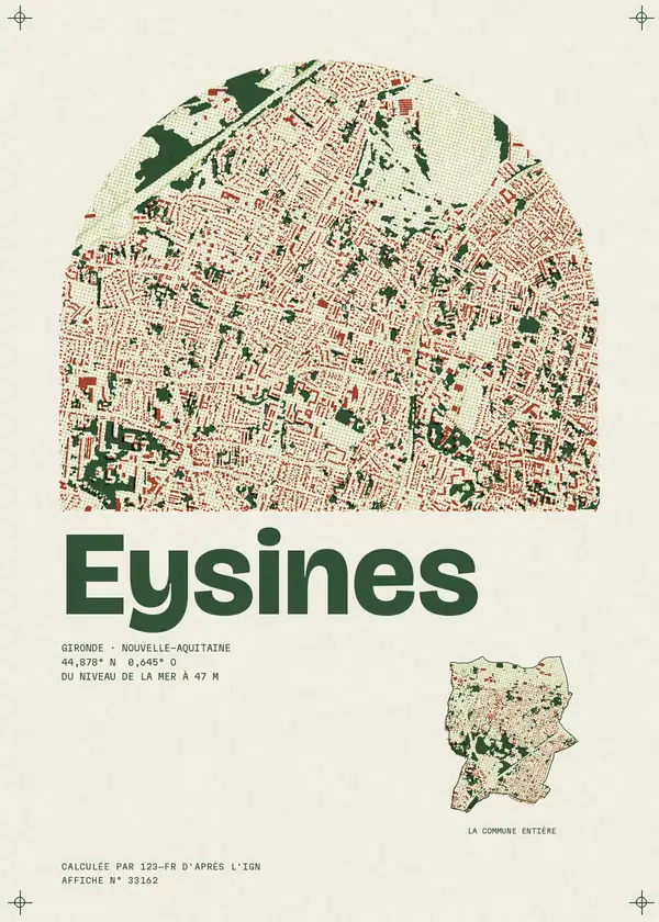 Affiche de Eysines, calculée par 123-fr d'après l'IGN