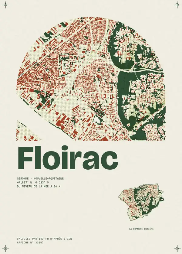 Affiche de Floirac, calculée par 123-fr d'après l'IGN