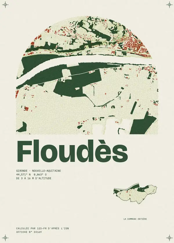 Affiche de Floudès, calculée par 123-fr d'après l'IGN