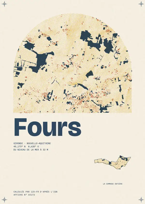 Affiche de Fours, calculée par 123-fr d'après l'IGN
