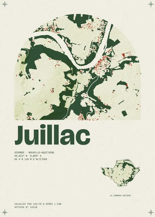 Affiche de Juillac, calculée par 123-fr d'après l'IGN