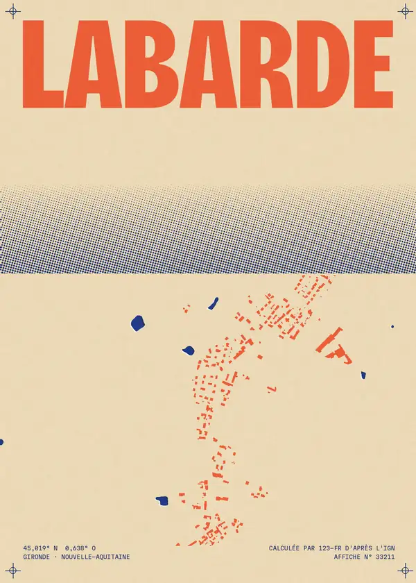Affiche de Labarde, calculée par 123-fr d'après l'IGN