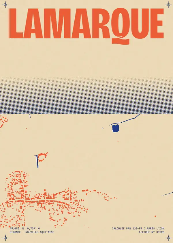 Affiche de Lamarque, calculée par 123-fr d'après l'IGN