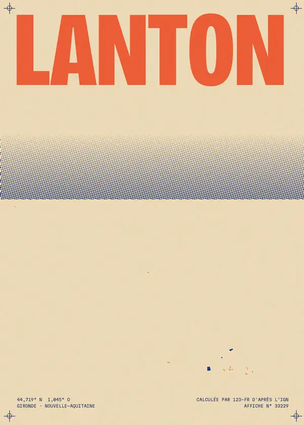 Affiche de Lanton, calculée par 123-fr d'après l'IGN