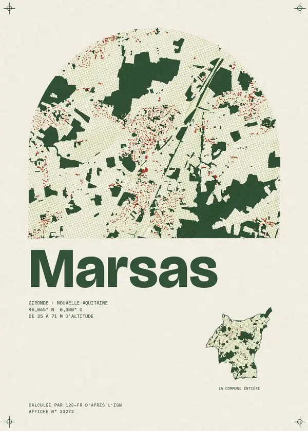 Affiche de Marsas, calculée par 123-fr d'après l'IGN