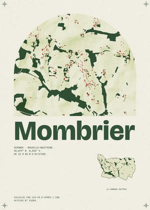 Affiche de Mombrier, calculée par 123-fr d'après l'IGN