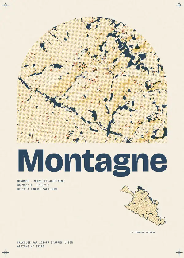 Affiche de Montagne, calculée par 123-fr d'après l'IGN