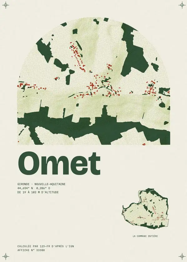 Affiche de Omet, calculée par 123-fr d'après l'IGN