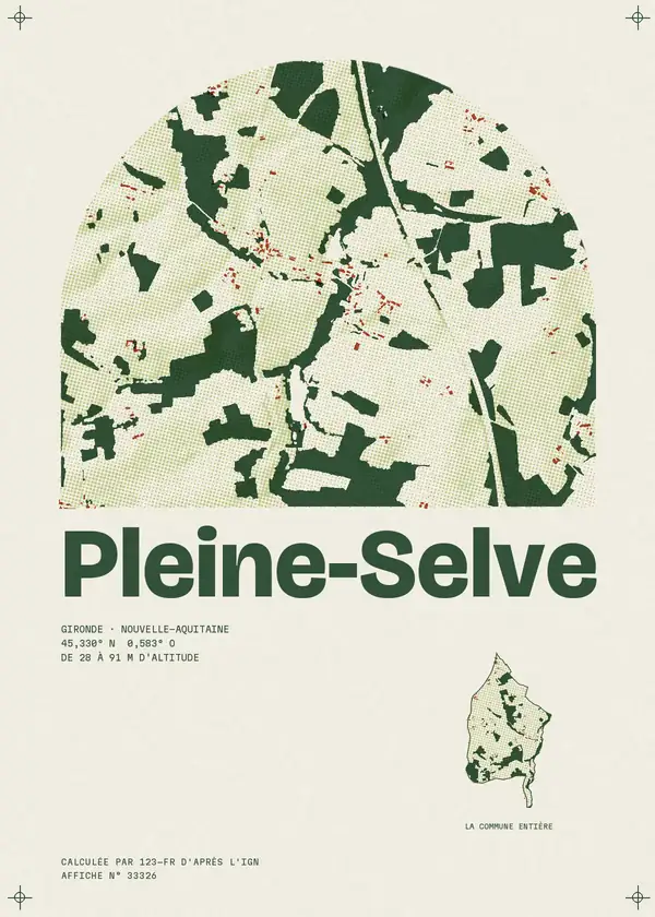 Affiche de Pleine-Selve, calculée par 123-fr d'après l'IGN