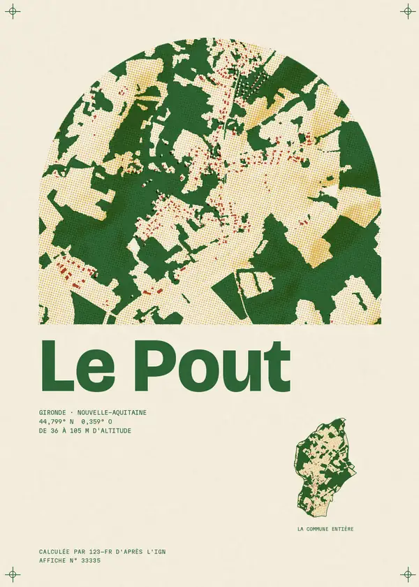 Affiche de Le Pout, calculée par 123-fr d'après l'IGN