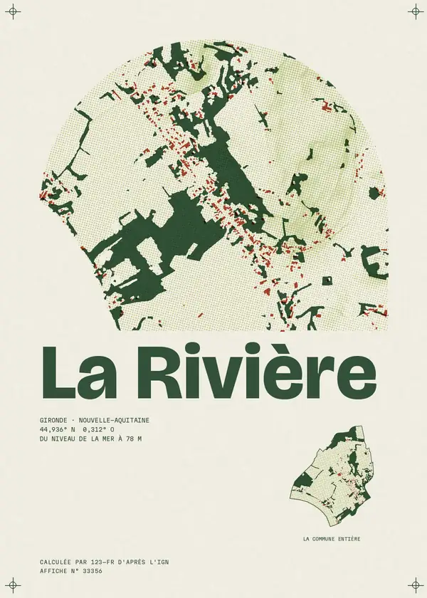Affiche de La Rivière, calculée par 123-fr d'après l'IGN