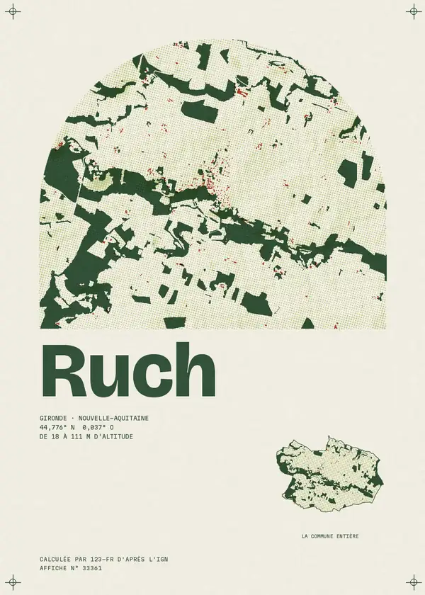 Affiche de Ruch, calculée par 123-fr d'après l'IGN