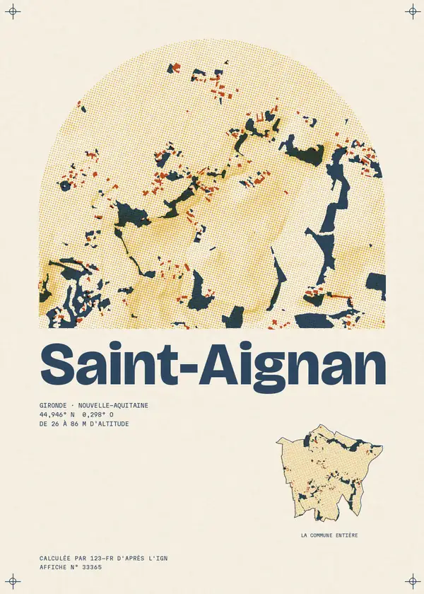 Affiche de Saint-Aignan, calculée par 123-fr d'après l'IGN