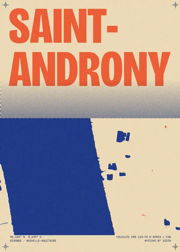Affiche de Saint-Androny, calculée par 123-fr d'après l'IGN