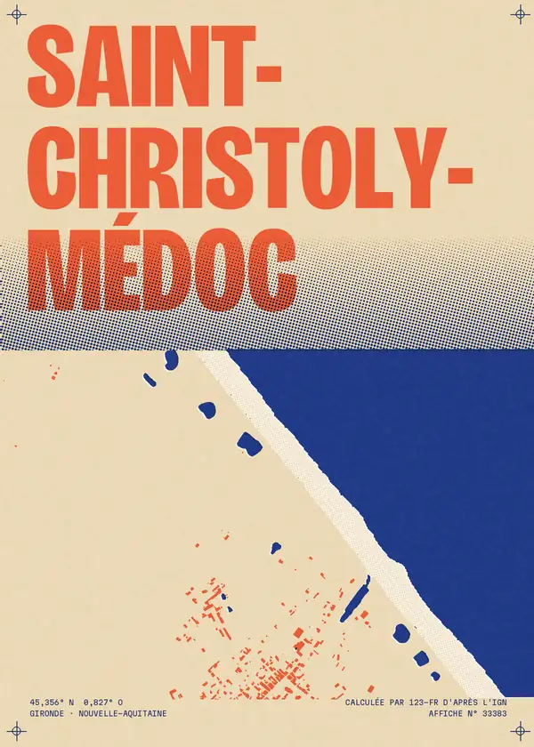 Affiche de Saint-Christoly-Médoc, calculée par 123-fr d'après l'IGN
