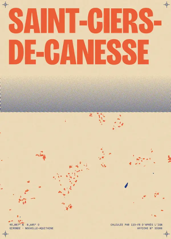 Affiche de Saint-Ciers-de-Canesse, calculée par 123-fr d'après l'IGN