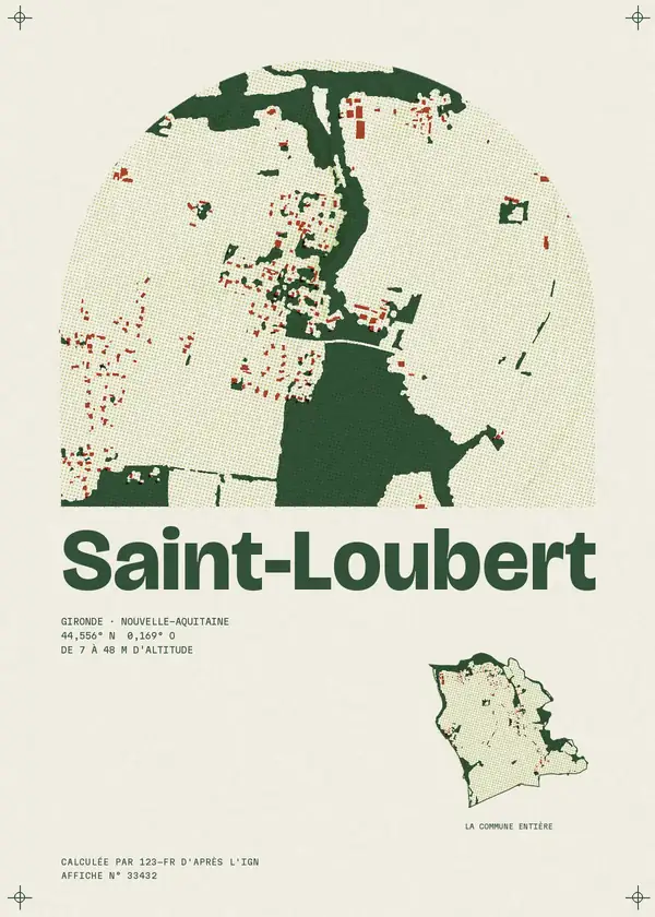 Affiche de Saint-Loubert, calculée par 123-fr d'après l'IGN