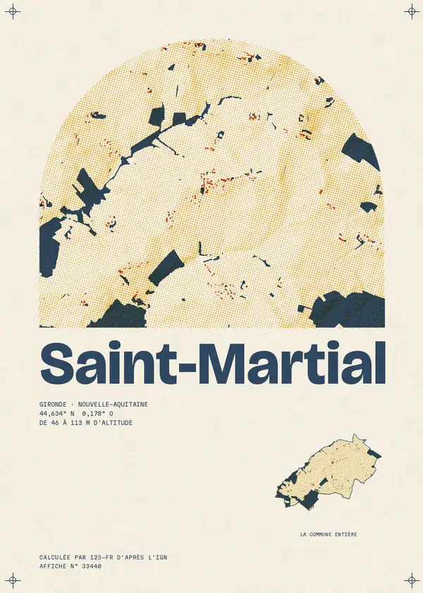 Affiche de Saint-Martial, calculée par 123-fr d'après l'IGN