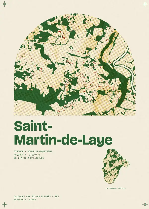 Affiche de Saint-Martin-de-Laye, calculée par 123-fr d'après l'IGN