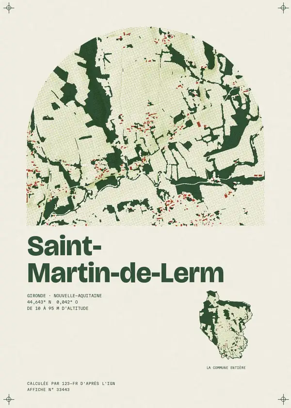Affiche de Saint-Martin-de-Lerm, calculée par 123-fr d'après l'IGN