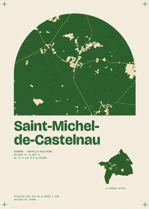Affiche de Saint-Michel-de-Castelnau, calculée par 123-fr d'après l'IGN