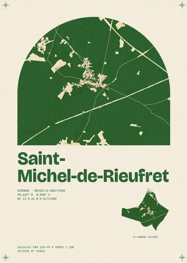 Affiche de Saint-Michel-de-Rieufret, calculée par 123-fr d'après l'IGN