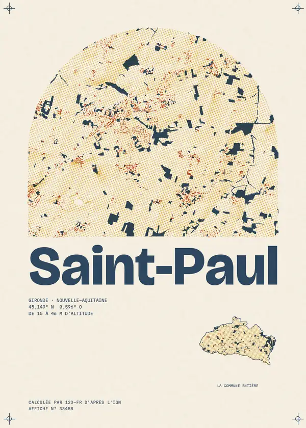 Affiche de Saint-Paul, calculée par 123-fr d'après l'IGN