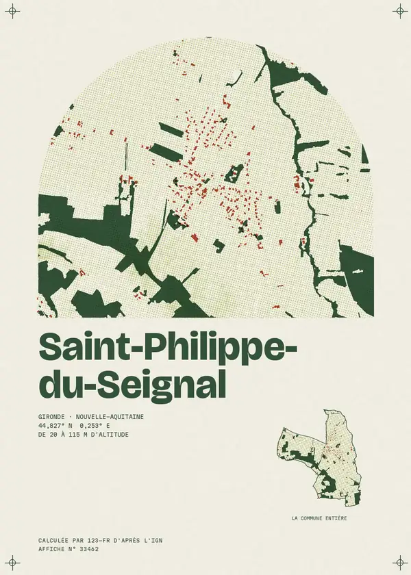 Affiche de Saint-Philippe-du-Seignal, calculée par 123-fr d'après l'IGN