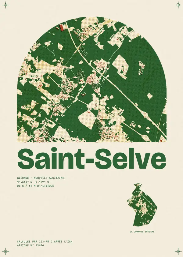 Affiche de Saint-Selve, calculée par 123-fr d'après l'IGN