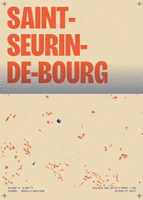 Affiche de Saint-Seurin-de-Bourg, calculée par 123-fr d'après l'IGN